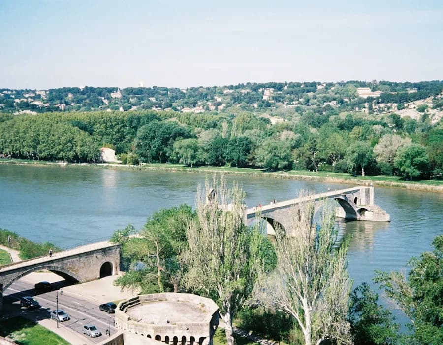 Serene autumn landscape on the Ardèche river with fewer tourists