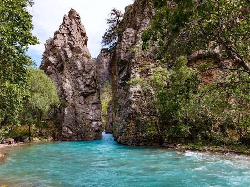 Hikers exploring trails with stunning views of the gorge